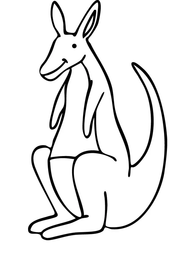 Coloring Pages of Kangaroo