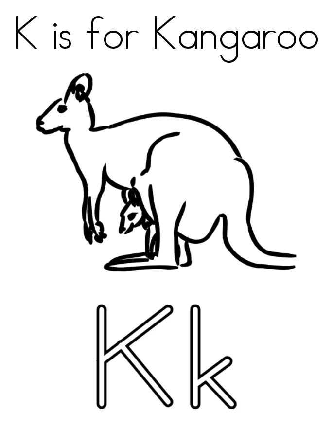 Kangaroo Coloring Pages Kids