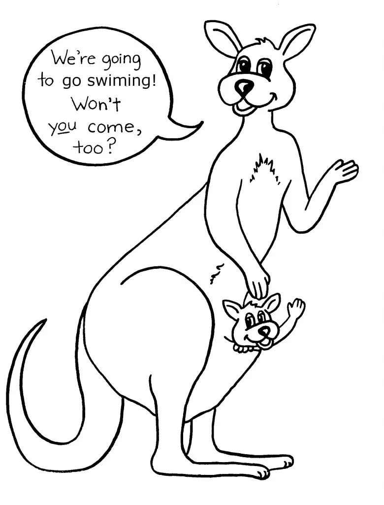 Photos of Kangaroo Coloring Pages