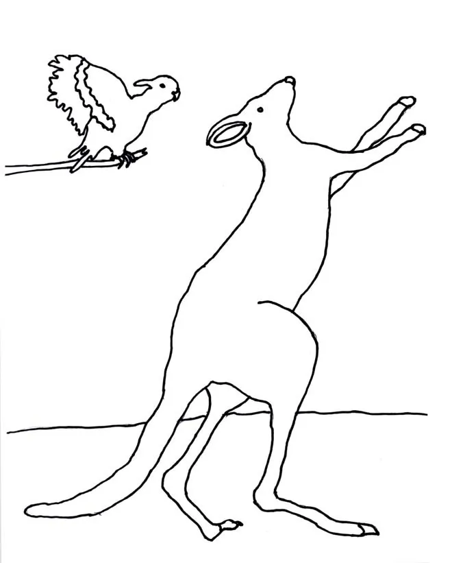 Pictures of Kangaroo Coloring Pages