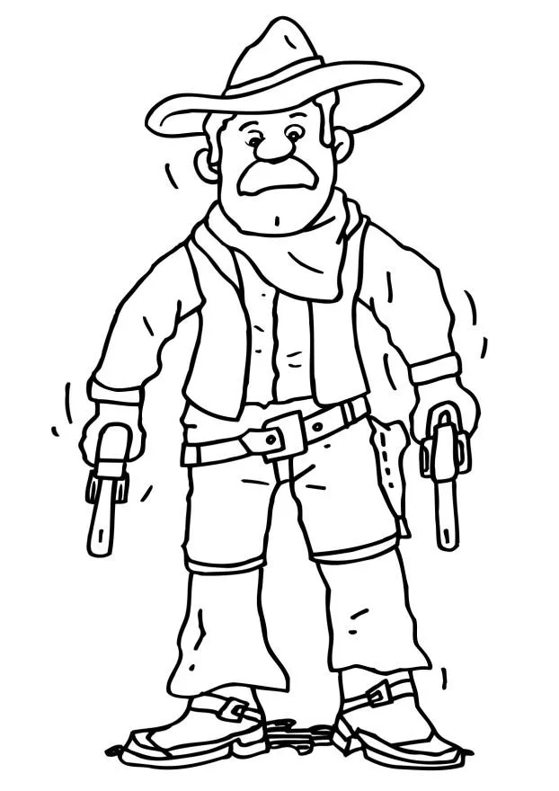 Cowboy Coloring Pages Images