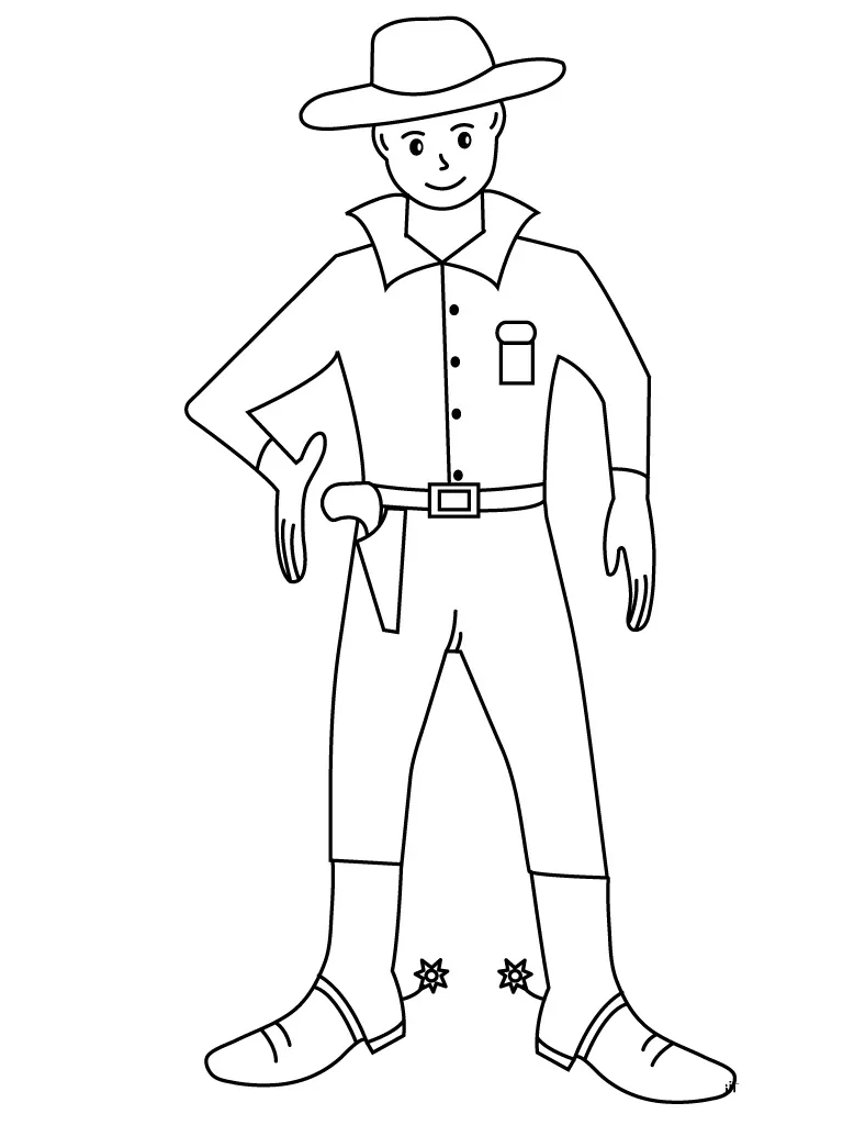Printable Cowboy Coloring Pages