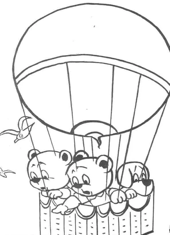 Hot Air Balloon Coloring Page Photos