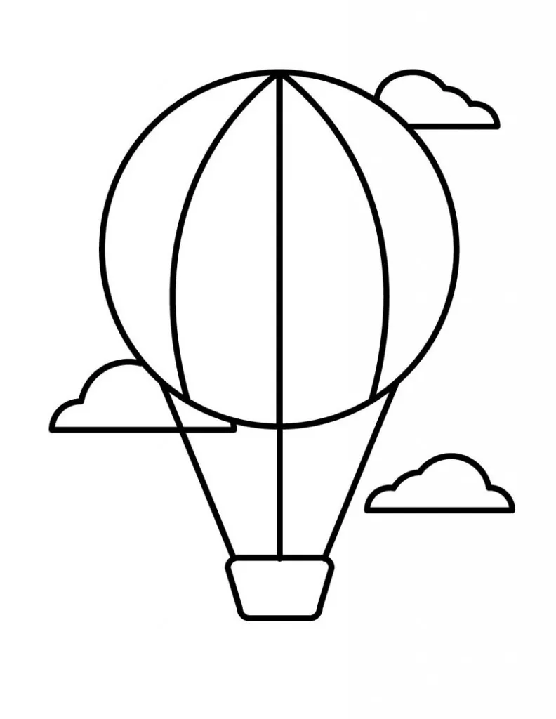 Hot Air Balloon Coloring Pages