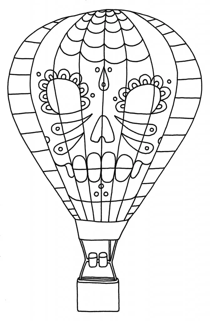 Hot Air Balloon Printable Coloring Pages