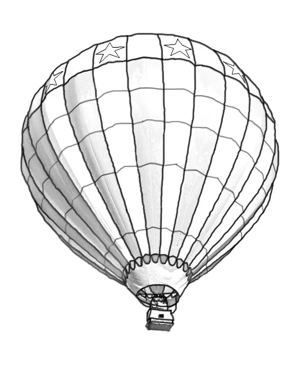Printable Hot Air Balloon Coloring Pages