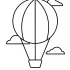 Hot Air Balloon Coloring Pages
