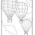 Hot Air Balloons Coloring Pages For Kids