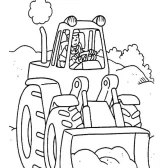 Printable Coloring Pages of Tractor