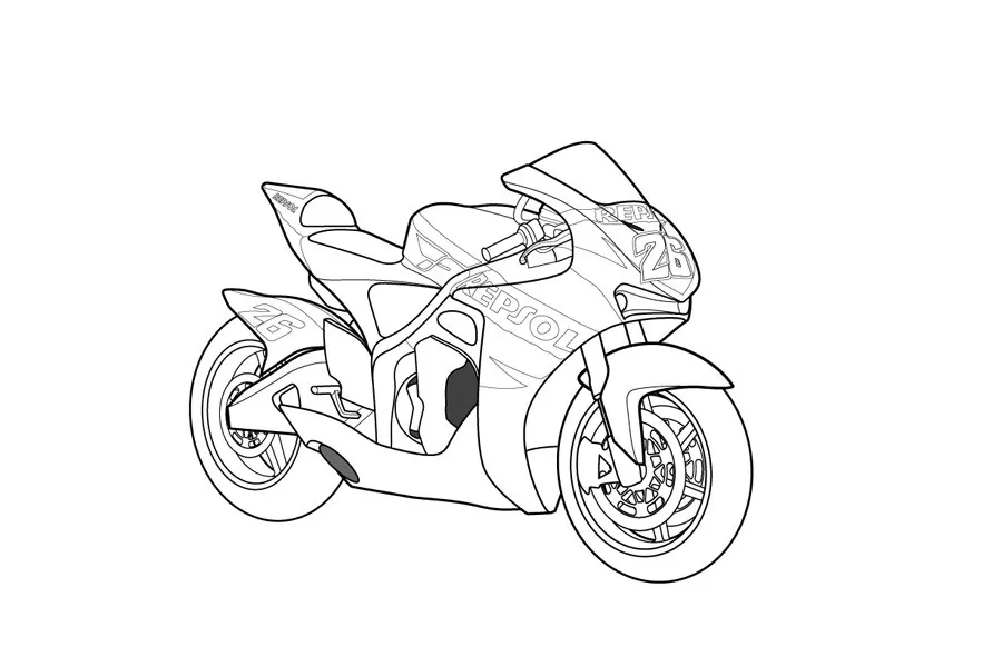 Motorcycle Coloring Pages Images