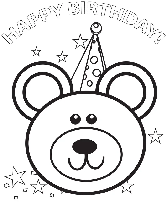 Happy Birthday Color Page