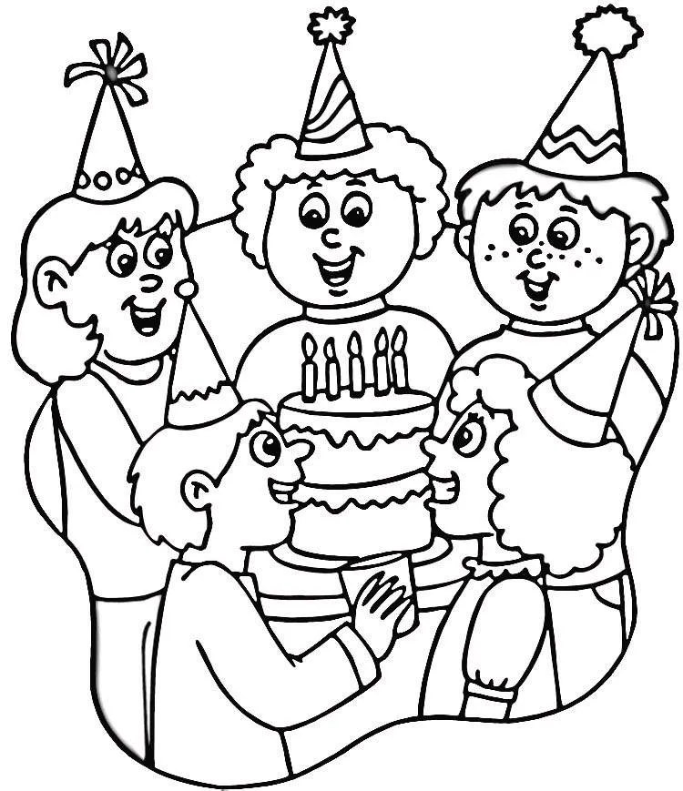 Happy Birthday Coloring Pages Printable