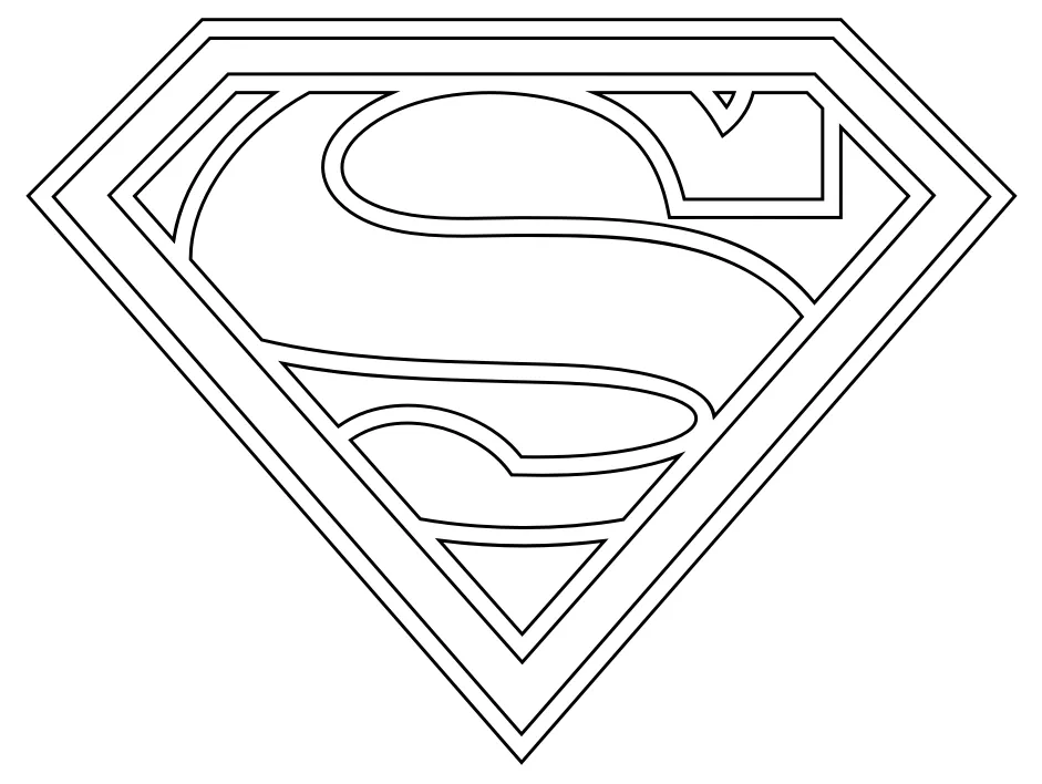 Superman Logo Coloring Pages