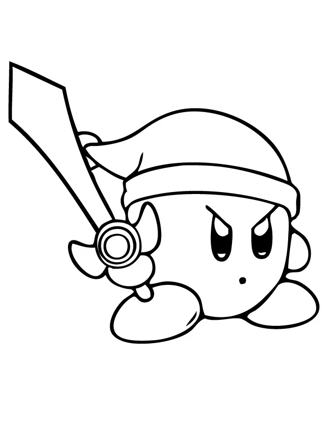 Kirby Sword Coloring Pages