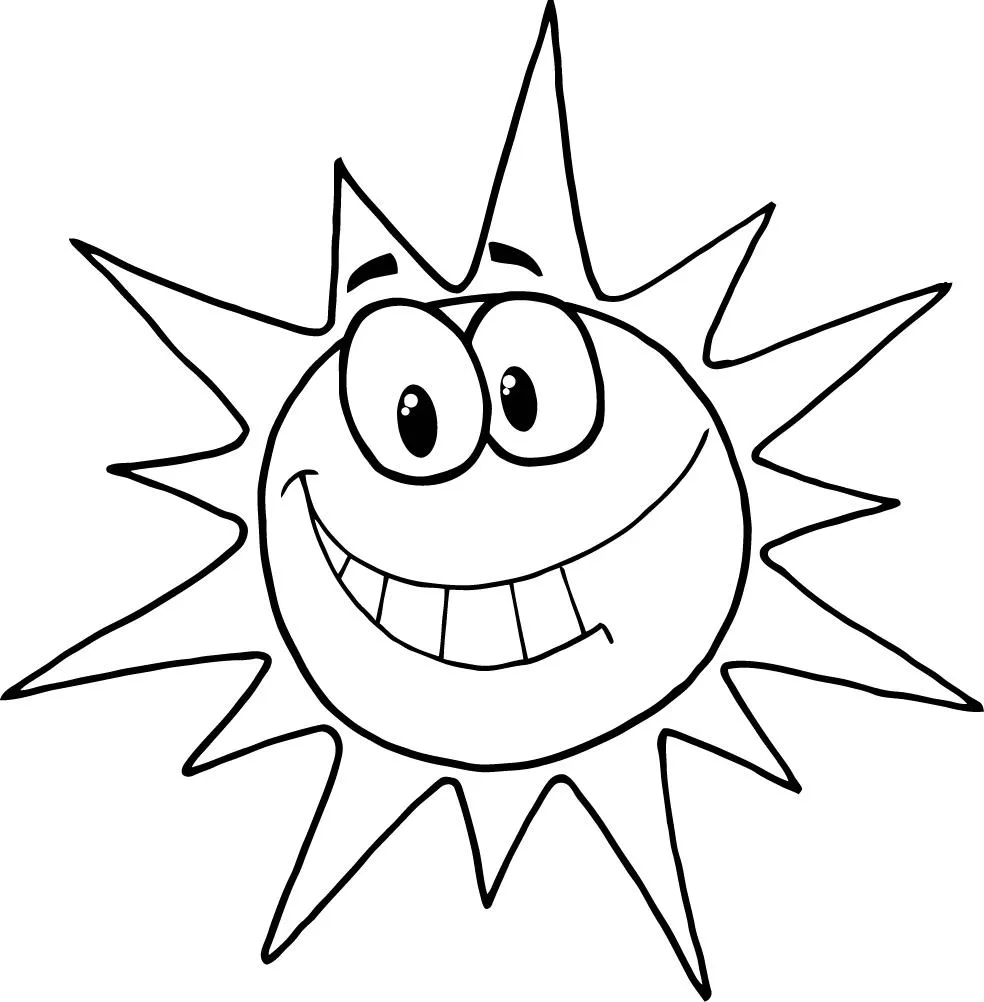 Coloring Page Sun