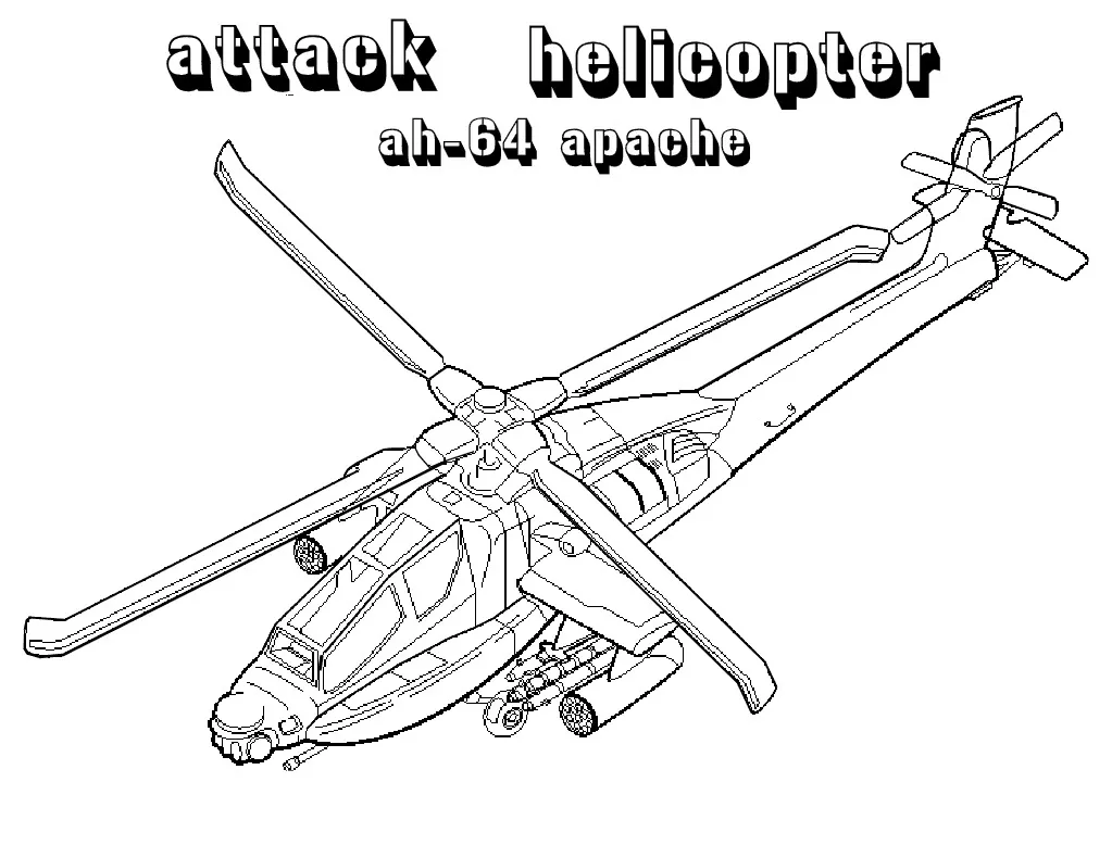Helicopter Coloring Page