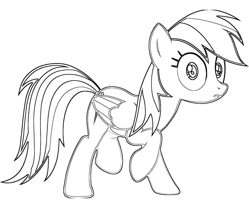 Rainbow Dash Coloring Pages Free