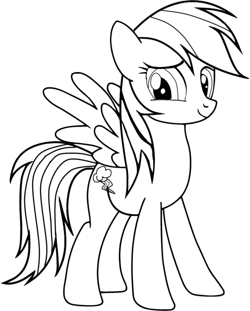 Rainbow Dash Coloring Pages