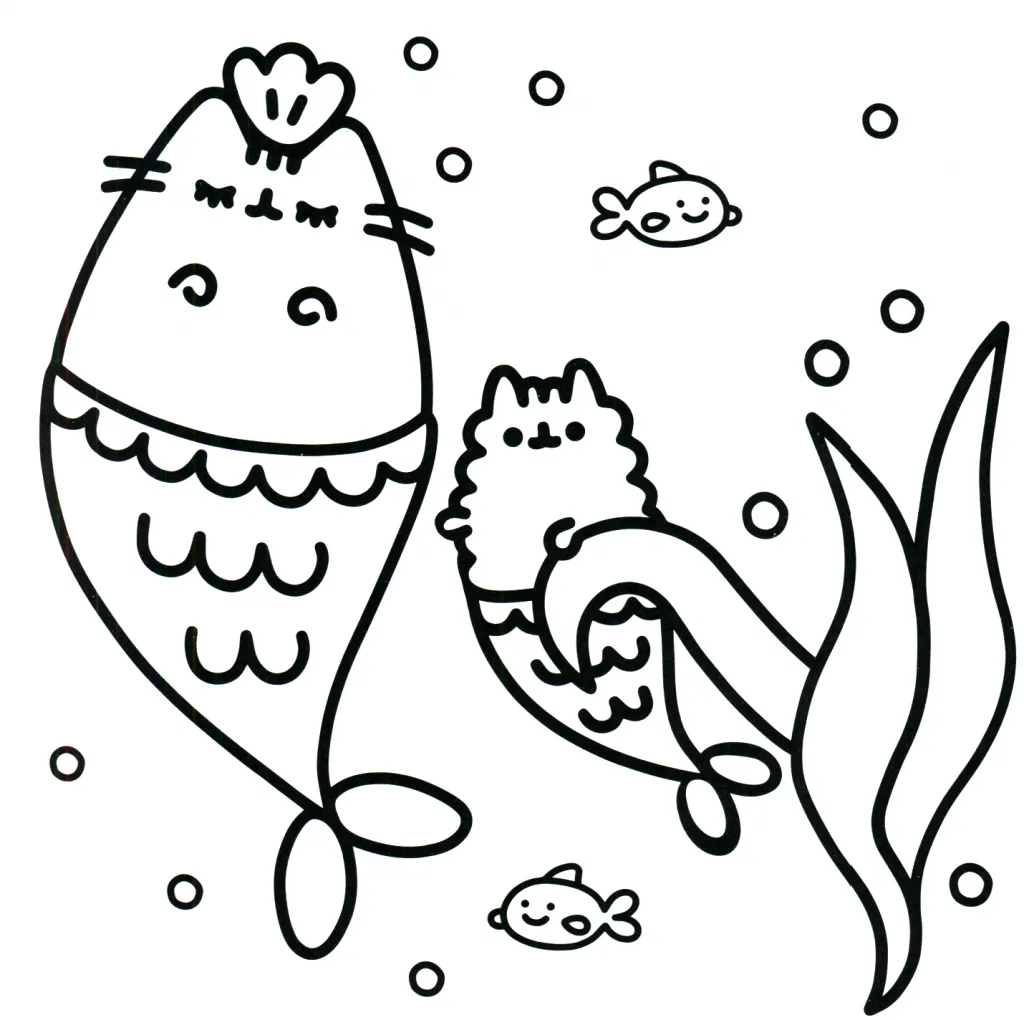 Pusheen Coloring Pages – Mercats