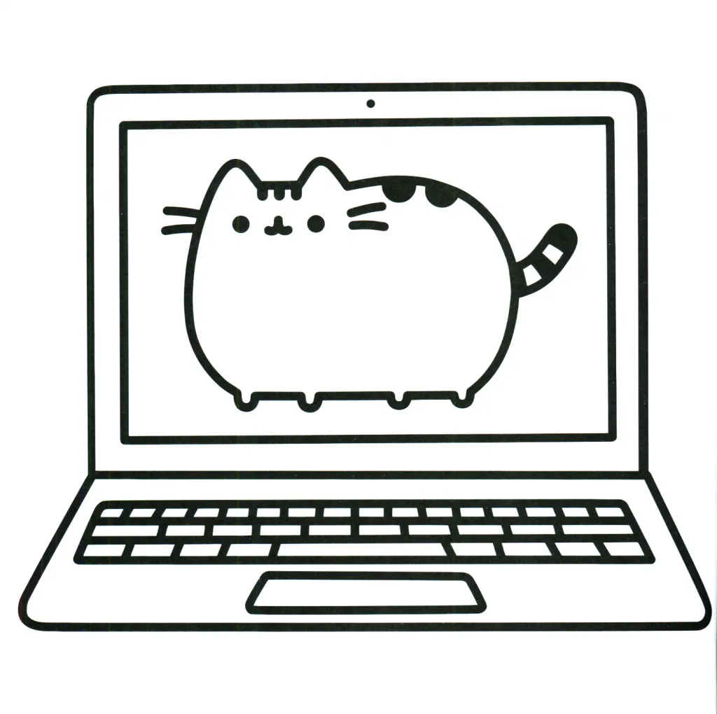 Pusheen Coloring Pages – Cat Screensaver