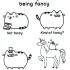 Fancy Cat Pusheen Coloring Pages