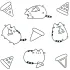 Pizza Cat – Pusheen Coloring Pages