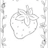 Pretty Strawberry Coloring Pages