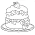 Strawberry Layer Cake Coloring Pages