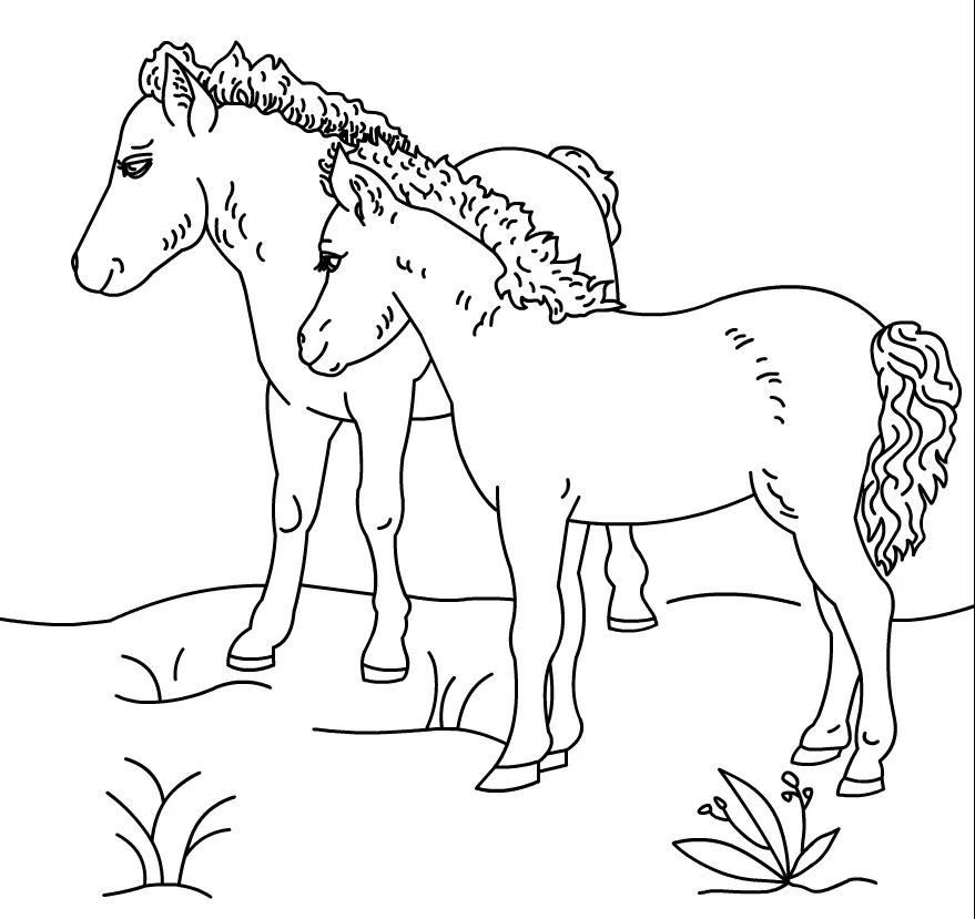 Printable Ponies Coloring Page