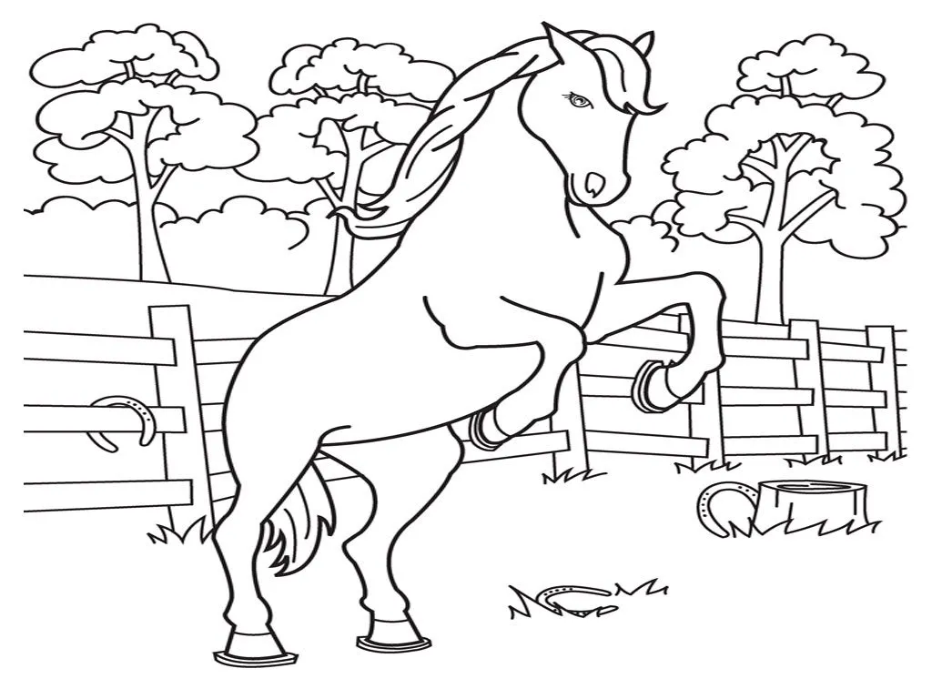 Jumping Pony Coloring Pages