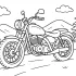 Motorcycle Coloring Page in Nature – Free Printable for Kids