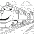 Chuggington Coloring Page – Smiling Engines Printable for Kids